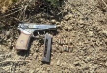 Zərdabda çöllük ərazidən tapança tapıldı